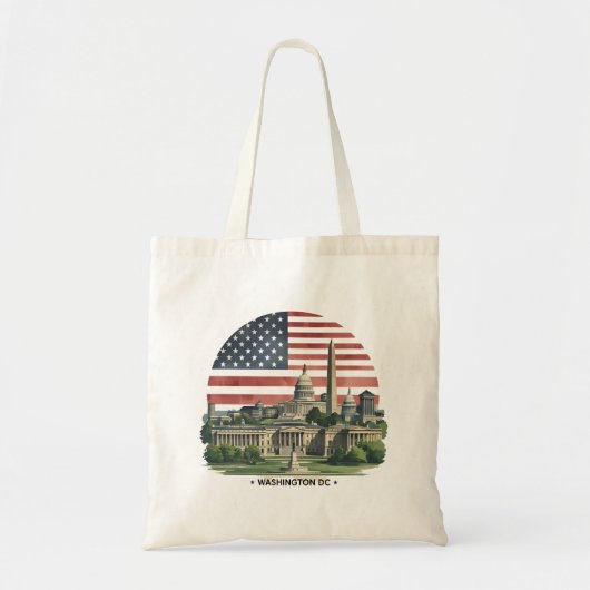 Washington DC Skyline Tote Bag (Voorkant)