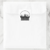 Washington DC Skyline Vierkante Sticker (Tas)