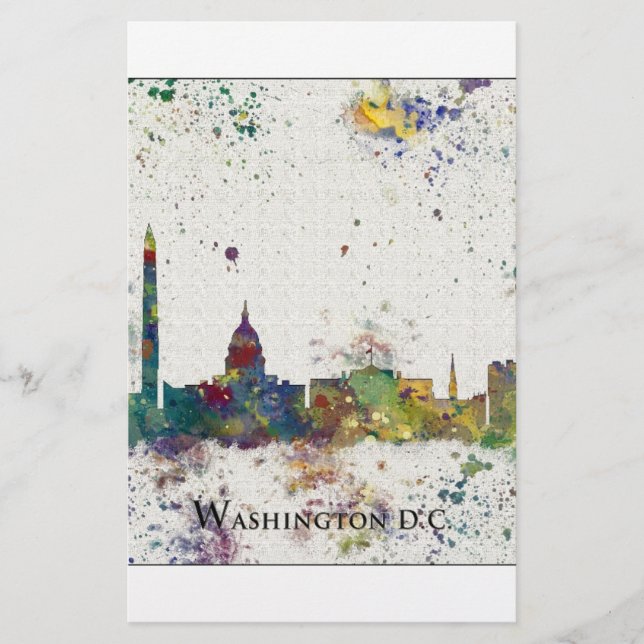 WASHINGTON DC skyline, Washington DC Print (Voorkant)