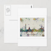 WASHINGTON DC skyline, Washington DC Print Briefkaart (Voorkant / Achterkant)