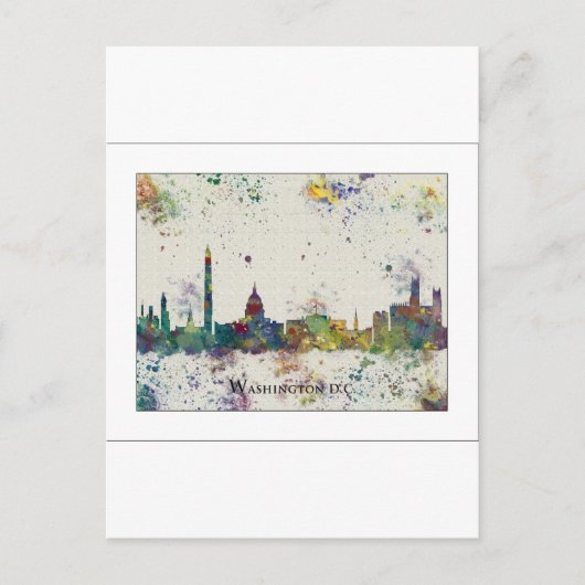 WASHINGTON DC skyline, Washington DC Print Briefkaart (Voorkant)