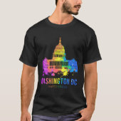 Washington DC Skyline Waterverf Souvenirs Cadeaus  T-shirt (Voorkant)