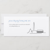 Washington DC Skyline Wedding Uitnodiging (Achterkant)