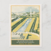 Washington DC Spoorweg Naar het Capitool Reizen Briefkaart (Voorkant)