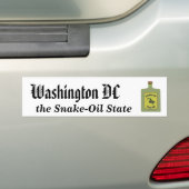 Washington DC, staat Snake-Oil Bumpersticker (Op auto)