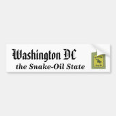 Washington DC, staat Snake-Oil Bumpersticker (Voorkant)