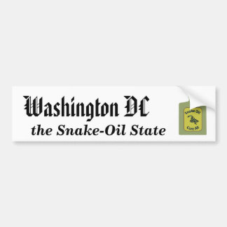 Washington DC, staat Snake-Oil Bumpersticker