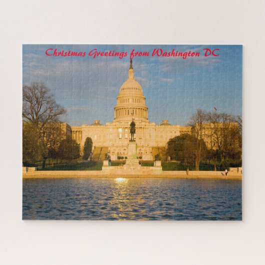 Washington DC. Staatskapitaal.kerstgroeten Legpuzzel (Horizontaal)