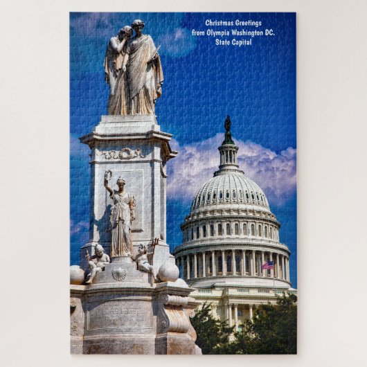 Washington DC. Staatskapitol. Jigzaag Puzzle Legpuzzel (Verticaal)