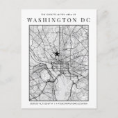 Washington, DC. Stadskaart + locatiemarkering Briefkaart (Voorkant)