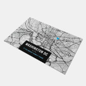 Washington, DC. Stadskaart + Markeer uw locatie Deurmat (Schuin)