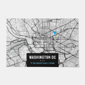 Washington, DC. Stadskaart + Markeer uw locatie Deurmat (Voorkant)