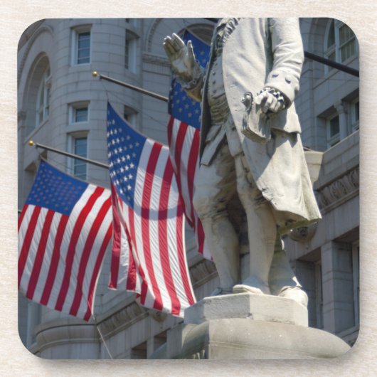 Washington, DC, standbeeld van Benjamin Franklin Bier Onderzetter (Voorkant)