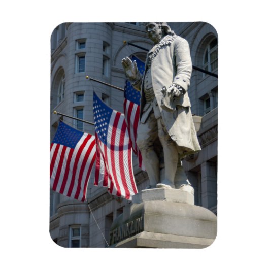 Washington, DC, standbeeld van Benjamin Franklin Magneet (Verticaal)