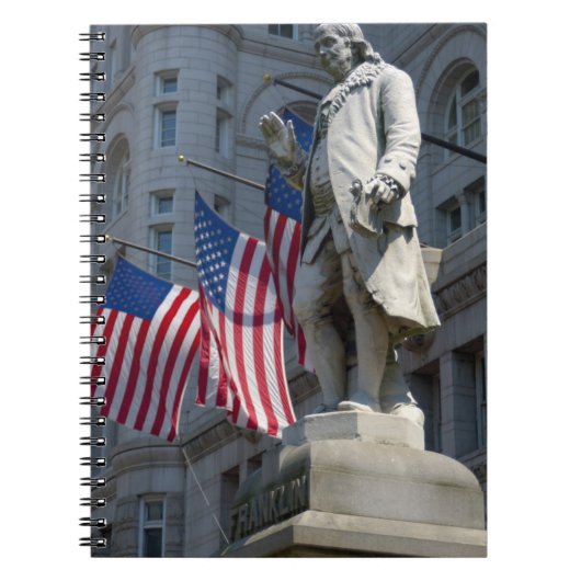 Washington, DC, standbeeld van Benjamin Franklin Notitieboek (Voorkant)