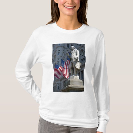 Washington, DC, standbeeld van Benjamin Franklin T-shirt (Voorkant)