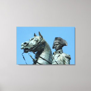 Washington, DC, standbeeld van generaal George Canvas Afdruk