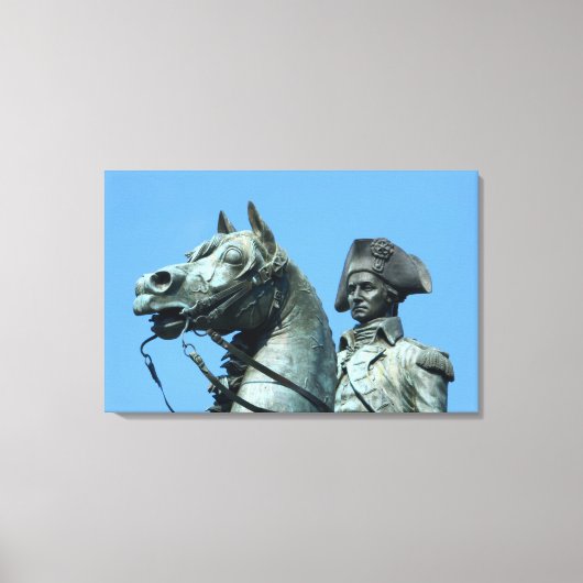 Washington, DC, standbeeld van generaal George Canvas Afdruk (Voorkant)