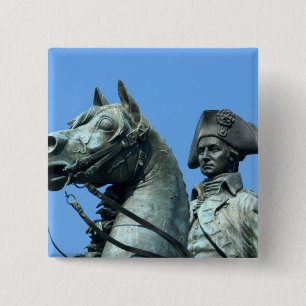 Washington, DC, standbeeld van generaal George Vierkante Button 5,1 Cm