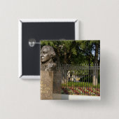 Washington, DC, standbeeld van George Washington,  Vierkante Button 5,1 Cm (Voorkant /achterkant)