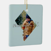 Washington DC State Photo insert and town name Keramisch Ornament (Rechts)