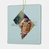 Washington DC State Photo insert and town name Keramisch Ornament (Links)