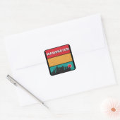 Washington DC State Skyline Souvenir  Vierkante Sticker (Envelop)