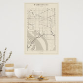 Washington DC Straatkaart Poster (Keuken)
