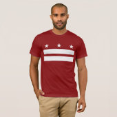 Washington DC t-shirt rood (Voorkant volledig)