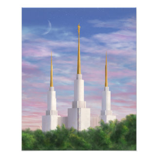 Washington DC Temple Foto Afdruk