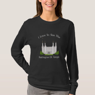 Washington DC Temple, ik zie mijn tempel graag, ko T-shirt