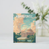 Washington DC Thomas Jefferson Memorial Reis Kunst Briefkaart (Staand voorkant)