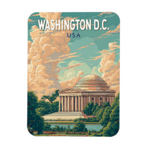 Washington DC Thomas Jefferson Memorial Reis Kunst Magneet