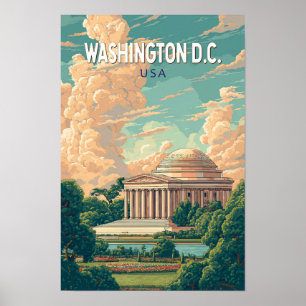 Washington DC Thomas Jefferson Memorial Reis Kunst Poster