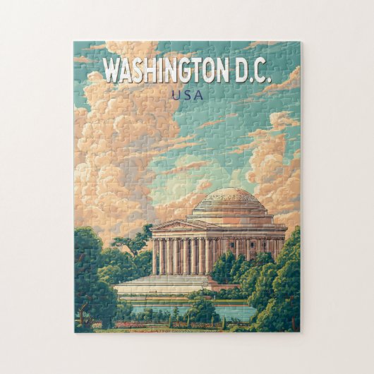 Washington DC Thomas Jefferson Memorial Travel Art Legpuzzel (Verticaal)