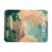 Washington DC Thomas Jefferson Memorial Travel Art Magneet (Horizontaal)