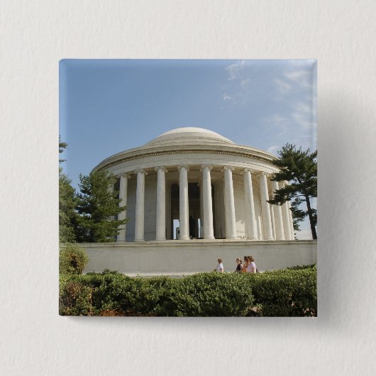 Washington, DC. Thomas Jefferson Memorial Vierkante Button 5,1 Cm (Voorkant)