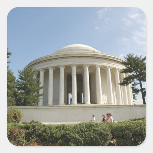 Washington, DC. Thomas Jefferson Memorial Vierkante Sticker (Voorkant)