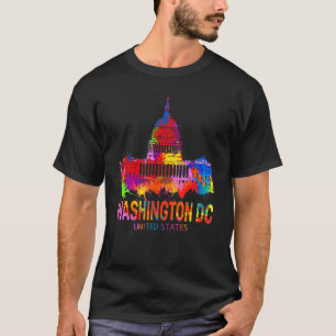 Washington DC Tie Dye Wan American Graphic T-shirt