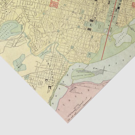 Washington, DC Tissuepapier (Detail)