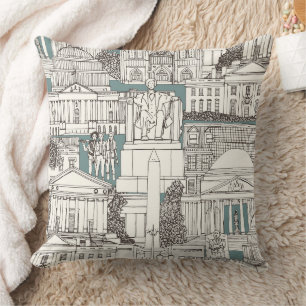 Washington DC toile jeneverbes Kussen