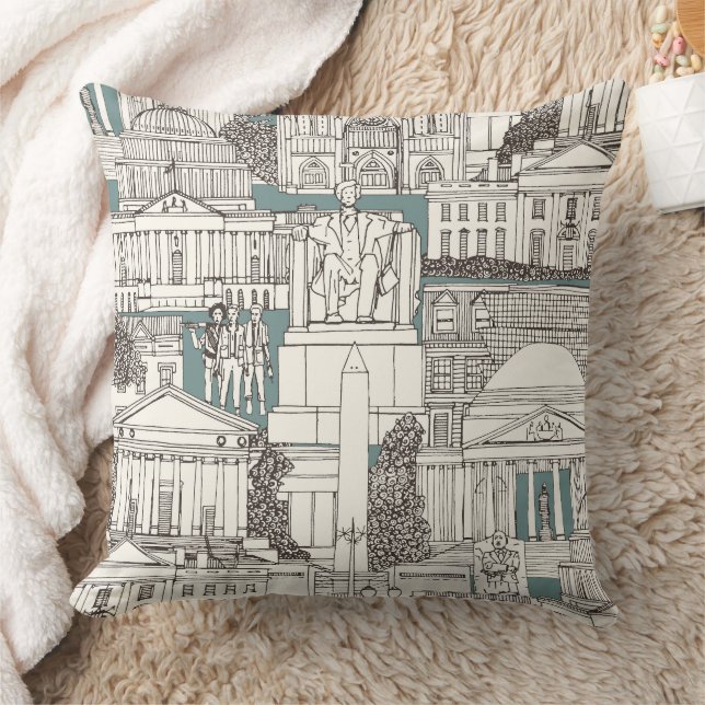 Washington DC toile jeneverbes Kussen (Deken)