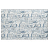 Washington DC toile kobalt sterk wit Stof (Fat Quarter)