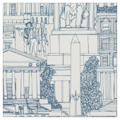 Washington DC toile kobalt sterk wit Stof (Close Up)