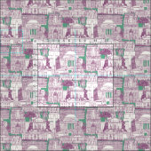 Washington DC toile paarse pepermunt Stof (Delen)