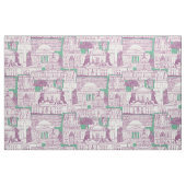 Washington DC toile paarse pepermunt Stof (Fat Quarter)