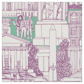 Washington DC toile paarse pepermunt Stof (Close Up)