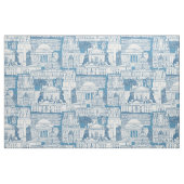 Washington DC toiletblauw Stof (Fat Quarter)