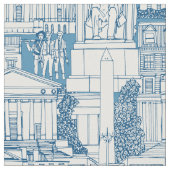 Washington DC toiletblauw Stof (Close Up)