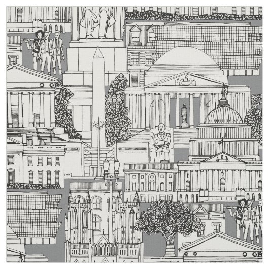 Washington DC toiletgrijs Stof (Swatch)